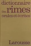Image de Dictionnaire des rimes orales et ecrites