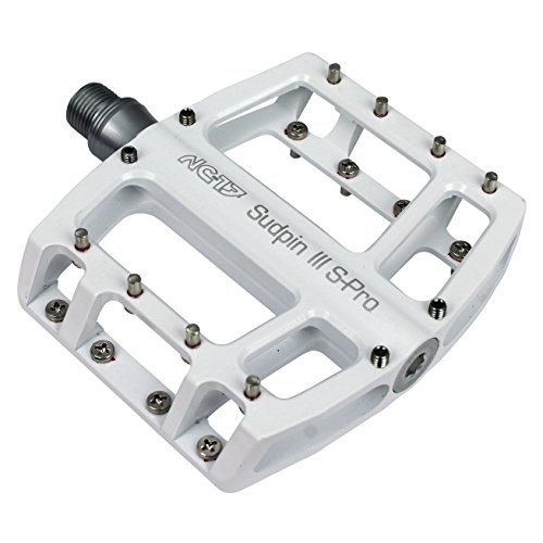NC-17 Sudpin III S-Pro Aluminium Plattform Pedale, Fahrrad Pedale MTB und BMX, Dirt und Freeridestyle optimiert, Höhe auf 15mm reduziert inkl. Ersatzpins - 2