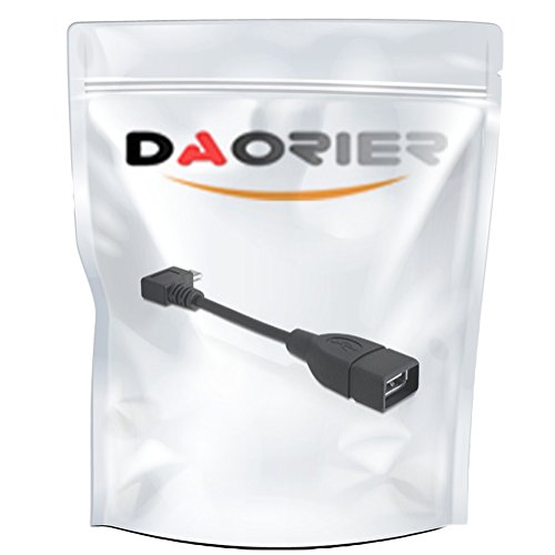 DaoRier USB OTG Kabel Typ-B Stecker Gewinkelt 2.0 Typ-A Buchse Mobiltelefon-Datenleitung 11cm 1 Stück - 7