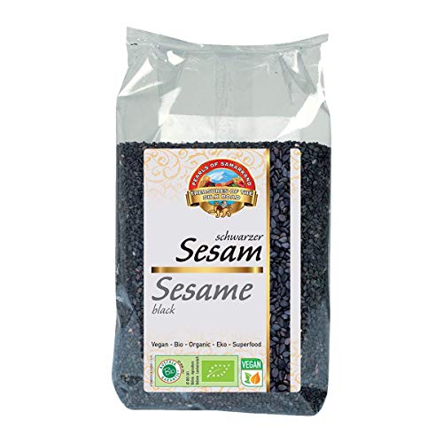 Sésamo negro Bio 1 kg ecologico integral con cáscara, crudo 1000g