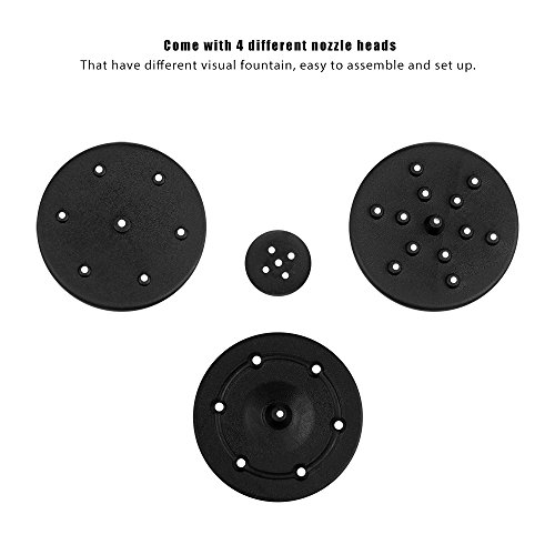 Solar Brunnen Solar Power Wasserpumpe Solar Panel Power Tauchpumpe Brunnen Teich Wasserpumpe Kit 55 cm Höhe für Garten Pflanzen Pool Teich 2 W - 7