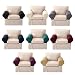 Produktbild Sessel Armlehnenbezug Sofa Armbezug Abdeckung, 1 Paar Doppelseitig Rutschfest Maschinen Waschbar Stretch Weich Mais Velour Spandex Abgerundete Couch Armkappen Möbel Schutz Protector für Sofa, Couch