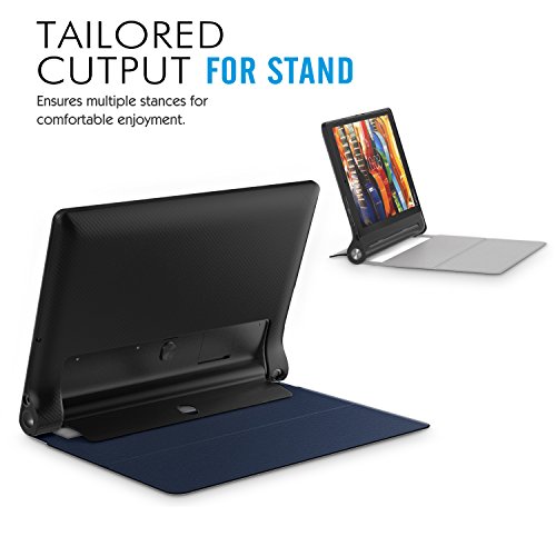 MoKo Lenovo YOGA Tab3 Plus 10.1 Hülle – Ultra Leightweight Slim Schutzhülle Smart Cover für Lenovo YOGA Tab 3 Plus (YT-X703F) 10.1 Zoll 2016, Marineblau - 4