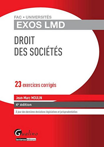 Book's Cover ofExos LMD  Droit des sociétés 4ème Ed