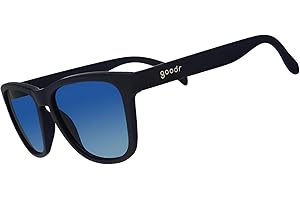 goodr Drinks Seawater, Sees Future Polarised Sunglasses, Medium Sized (OG), Navy Solid Frame with Blue Gradient Lenses, UV400 Protection, No Slip, No Bounce