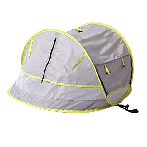 Preisvergleich Produktbild Lina13Wu Einschichtiges Fiberglas-Rod-Zelt-Licht-wasserdichtes Kind-Baby-Ineinander greifen-faltendes Reise-Lager-Strand-Bett-Moskitonetz-Zelt für Strand, Hinterhof, Park, kampierend Light Grey