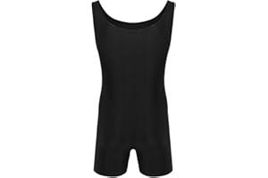 iiniim Hombre Adulto Maillot Elástico de Gimnasia Leotardos Ritmica Danza Ballet sin Mangas Una Pieza Mono Deportivo Liso Men Unitard Body Suave Body Ropa Interior para Adultos