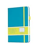 Scribbles That Matter (Pro version) Dotted Journal Notebook Diary A6 - Elastic Band - Beautiful Designer Cover - Premium Thick Paper (Teal)