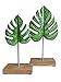 Produktbild Unbekannt 2er Set Deko Objekt Blatt Holz 23-28 cm Dekoration Aufsteller Blätter Holzdeko