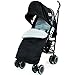 Zeta Citi Stroller Buggy Pushchair - Black (Complete With Footmuff + Raincover)