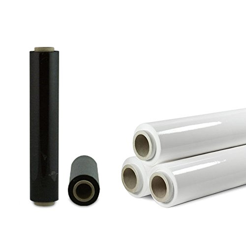 Rollo de film protector blanco o negro envases traslados extensible para casa