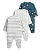 Mamas & Papas Baby-Boys Mamas And Papas 3 Pack Cosmic All In One Long Sleeve Set of 3 Footies, Blue, 0-3 Months