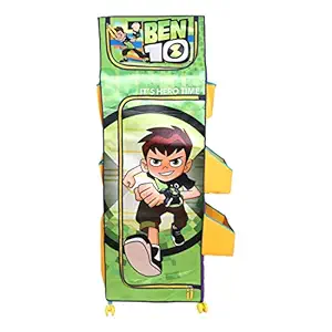 PrettyKrafts Ben10Fun Closet 4 Shelves, Kids Folding Wardrobe - Hero, Ben10! Hero (FC4S-BT11)