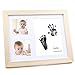Produktbild Handabdruck und Fußabdruck Baby Fotorahmen Set für Neugeborene Mädchen Jungen Personalisiertes Baby-Geschenk Fotoalbum Baby Andenkenbox Wanddekoration für Zimmer und Kinderzimmer (Holz)