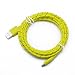 Produktbild CICIYONER Micro USB Ladegerät Sync Datenkabel Kabel für Handy 1 M Hanfseil (Gelb)