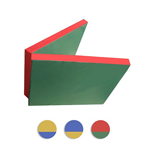 Niro Sportgeräte GmbH Tappetino da Ginnastica Tirare Matt 2 x Pieghevole tg./Ro, Bl/Taggati, ro/taggati, taggati/bl - Verde/Rosso