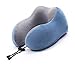 Produktbild FJSMSD Kissen Reisekissen Baumwolle Nackenhaube Kissen Auto Hals Stützbüro Flugzeuge Zimmer Schule Camping Blau