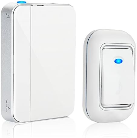 Wireless Doorbell,ISUDA Door Chime Kit,36 Melodies Tunes To Choose, 1000ft / 300m Range,Easy to Install, Elegant White(1 push button + 1 doorbell chime)