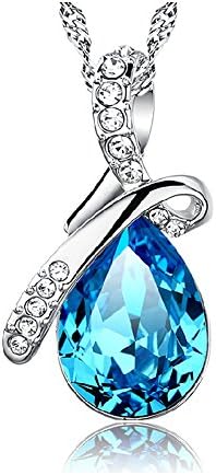 Women Necklace Sterling Silver Cubic Zirconia Pendant Necklaces by CJbrother