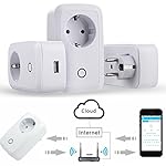 Smart Steckdose, M.Way intelligente WLAN Steckdose, smart Wifi Steckdose, WLAN Smart Steckdose mit App Steuerung für IOS und Android
