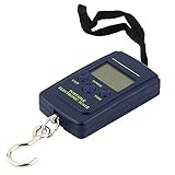 Ociodual Bascula Peso Digital LCD hasta 40kg para IR de Pesca Caza Maletas Equipaje Negra