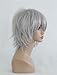 Beauty Smooth Hair Women Short Length Silvery White Cosplay Party Peru Corner COSL1017