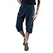 0-Degree Shorts 3by4 knee length Three Fourth Capri Men Chinos Classic Cotton Bermuda Blue 30 (3by4ClassicSoloBlue) RS.899.00