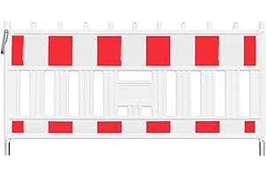 TMS PRO SHOP EURO1 Schrankenzaun, gemäß TL und ZTV-SA, Länge 2 m, Höhe 1 m aus Kunststoff, Art.-Nr. 50831