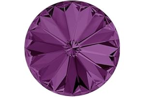 ‎BOHEMIA CRYSTAL VALLEY 2 stk SWAROVSKI CRYSTALS Stones Rivoli 1122 Chaton, 12 mm Amethyst (Swarovski-Kristalle Steine ​​Rivoli 1122 Chaton Violett)