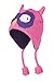 Mountain Warehouse Owl Kids Winter Stalker Fleece Lined Ski Mountain Knitted Hat Wooly Wool Warm Bright Pink