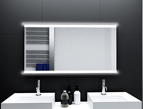 Badspiegel Designo MA2510 mit A++ LED Beleuchtung – (B) 60 cm x (H) 120 cm – Made in Germany – TIEFPREISGARANTIE Design 2017 Badezimmerspiegel Wandspiegel AKTIONSPREIS Lichtspiegel oben und unten beleuchtet Bad Licht Spiegel - 3