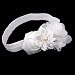 Baby Girl Flower Headband Hair Band Photography Headwear (White)