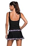 Lukis Damen Bikini Set Zweiteilig Schwimmanzug Tankini Bademode - 3