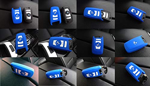 Nordecco - Funda de Silicona para Llave Inteligente de 3/4, Compatible con BMW Serie 1, 2, 3, 4, 5, 6, 7, Modelo M Sport M1, M2, M3, M4, M5 y M6, Azul