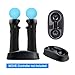 Price comparison product image YOUSHARES Dual Charging Dock for PlayStation Move Controller – Charging Station for Motion Gamepad with LED Indicator, Compatible to PS3/PS4 Motion Controller, USB Powered (Black)