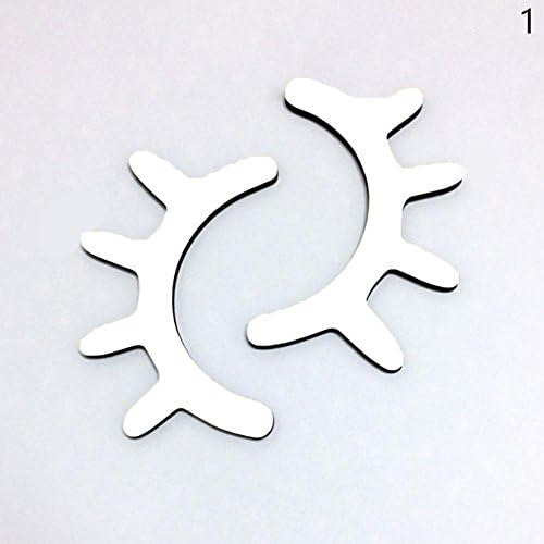Say Hello 2 pcs DIY Eyelashes Baby Room Wall Decor Eye Sticker Closed Wooden Ornaments Children Gift (White)