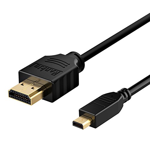 HDMI auf Micro HDMI Kabel, Rankie 4.5m High-Speed Micro HDMI zu HDMI Kabel HDTV Cable Unterstützt Ethernet, 3D, 4K und Audio Return (Schwarz) - R1106C