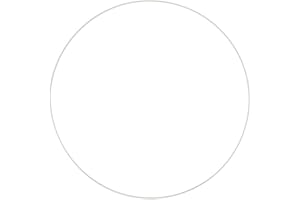 GLOREX 6 1294 213 - Metalowy pierścień do rękodzieła o średnicy ok. 60 cm, powlekany na biało, do łapaczy snów, makramy, dekoracji ściennych i florystyki