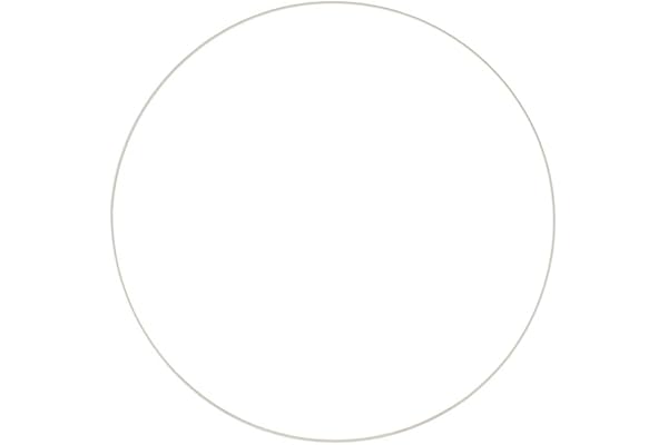 Glorex Anneau en métal, Blanc, 60 cm
