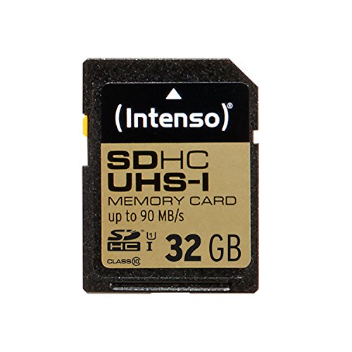 Intenso 3431480 Professional SDHC UHS-I Class 10 32GB Speicherkarte (bis 90Mbps) schwarz