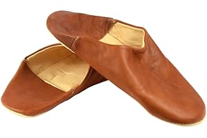 Gartiam – Babouche 100% cuir solide et confortable pour homme et femme pour maison ou extérieur – Traditionnel fabriqué à la main – Différentes couleurs