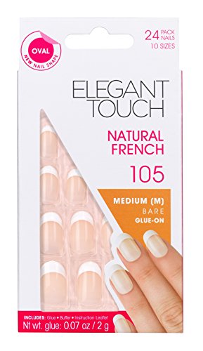 Elegant Touch Natural French Nails Number 105, Medium/Bare/Oval