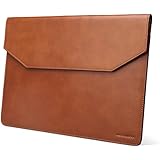 Kasper Maison Italian Leather Laptop Sleeve for 15 Inch Macbook Pro 2016 / 2017 Touch Bar – Designed Envelope Case for similar computer, notebook and ultrabook sizes - Signature Gift Included