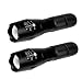 Produktbild Six Foxes A100 (2 Stück) LED Taschenlampe mit Superheller Hochleistungs - Taktische Taschenlampe - Tragbare Wasserdichte Taschenlampe fürs Freie mit Einstellbarem Fokus und 5 Lichtmodi für Campen