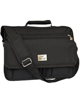 Elegante Herrenumhängetasche, Flugbegleiter, Arbeitstasche, Querformat Schwarz XXL 1MS