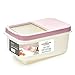 Produktbild Reis Box, wolfbush großes Fassungsvermögen versiegelt Aufbewahrungsbox Haushalt Küche Getreide Lebensmittel Reis Pasta Behälter Reis Abfalleimer, Polypropylen, rose, 40*22*17cm