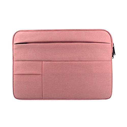 Laptop Case 15-15.4 Inch, Notebook Sleeve Water-Resistance Ultrabook Protective Bag with Multi-Pocket Fit Acer/Asus/Dell/Fujitsu/Lenovo/HP/Samsung/Sony/Toshiba,Pink