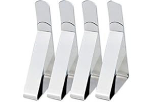 VORCOOL 4Pcs INOX Triangle Nappe Clips Pinces Réglable Table Triangle Clamps 4.5 cm