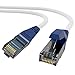 Produktbild AIXONTEC 35m Netzwerkkabel Weiß, Cat 7 S FTP Rohkabel LEONI MegaLine F6-90 Ethernet LAN DSL Daten Kabel, RJ45 Modular Stecker Marine-Blau Patchkabel 10Gigabit, kompatibel CAT.5e CAT6 CAT 6A