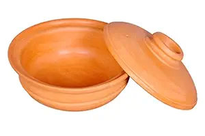 mbc EARTHENWARE HEALTHCARE clay pot for cooking (3.5 litre, Brown)